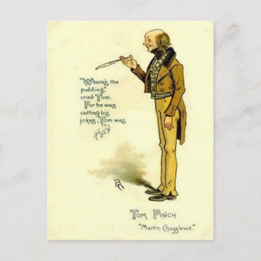 Oud Briefkaart - "Martin Chuzzlewit" door Dickens (Voorkant)