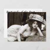 Oud Briefkaart -  meisje (Voorkant / Achterkant)