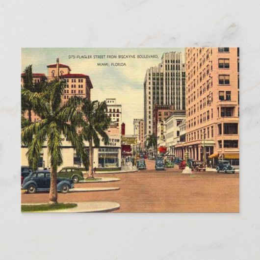 Oud Briefkaart - Miami, Florida, VS (Voorkant)