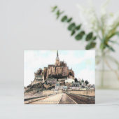 Oud Briefkaart - Mont-St-Michel, Manche, Normandie (Staand voorkant)
