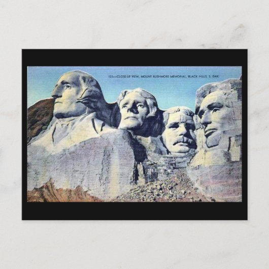 Oud Briefkaart - Mount Rushmore, South Dakota (Voorkant)