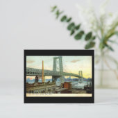 Oud Briefkaart, New York City, Williamsburg Bridge Briefkaart (Staand voorkant)