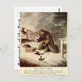 Oud Briefkaart - Oliver Twist en Fagin (Voorkant / Achterkant)