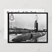 Oud Briefkaart - onderzeeër HM "WarOndanks" (Voorkant / Achterkant)