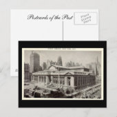 Oud Briefkaart, Openbare Bibliotheek, de Stad van Briefkaart (Voorkant / Achterkant)