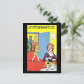 Oud Briefkaart - oud Comic Golf Briefkaart (Staand voorkant)