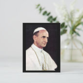 Oud Briefkaart - paus Paul VI (Staand voorkant)