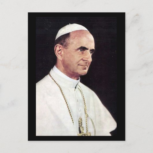 Oud Briefkaart - paus Paul VI (Voorkant)