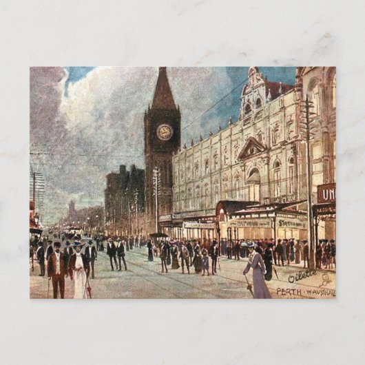 Oud Briefkaart - Perth, Western Australië (Voorkant)