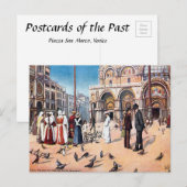 Oud Briefkaart - Piazza San Marco, Venetië (Voorkant / Achterkant)