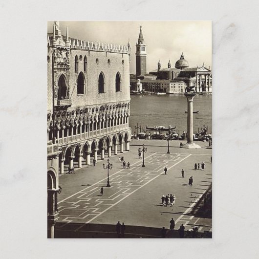 Oud Briefkaart - Piazzetta San Marco, Venezia (Voorkant)