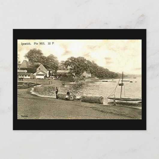 Oud Briefkaart - Pin Mill, Ipswich, Suffolk (Voorkant)