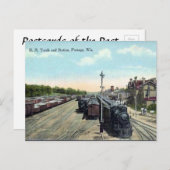 Oud Briefkaart - Portage, Wisconsin (Voorkant / Achterkant)