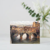 Oud Briefkaart - Pulteney Bridge, Bath, Somerset (Staand voorkant)