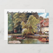 Oud Briefkaart - Rivierdam in Cambridge (Voorkant / Achterkant)