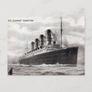 Oud Briefkaart - RMS Lusitania