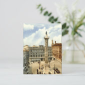 Oud Briefkaart, Rome, Piazza Colonna Briefkaart (Staand voorkant)