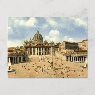 Oud Briefkaart, Rome, Sint-Peter en Vaticaan Briefkaart