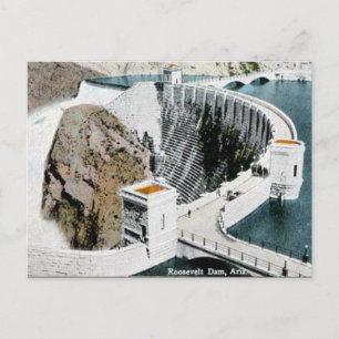 Oud Briefkaart - Roosevelt Dam, Arizona. Verenigde