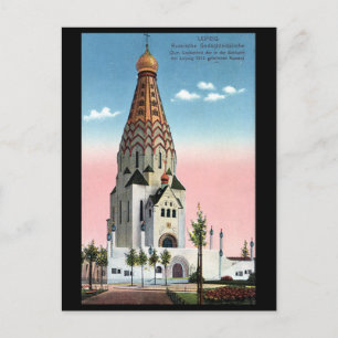Oud Briefkaart - Russische Gedächtniskirche, Leipz