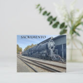 Oud briefkaart Sacramento Steam Engine (Staand voorkant)