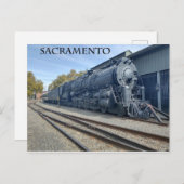 Oud briefkaart Sacramento Steam Engine (Voorkant / Achterkant)