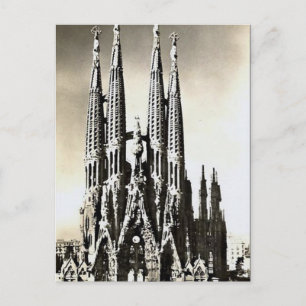 Oud Briefkaart - Sagrada Familia, Barcelona