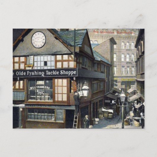 Oud Briefkaart - Shambles, Manchester (Voorkant)