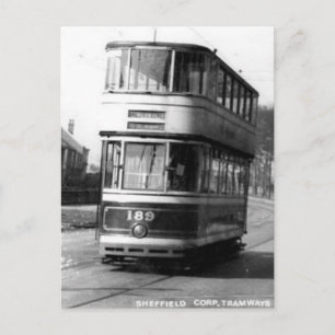 Oud Briefkaart - Sheffield Corporation Tram