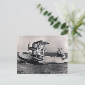 Oud Briefkaart - Singapore vliegende boot (Staand voorkant)