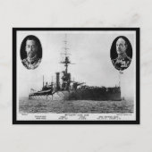 Oud Briefkaart - slagschip HMS Ajax (Voorkant)