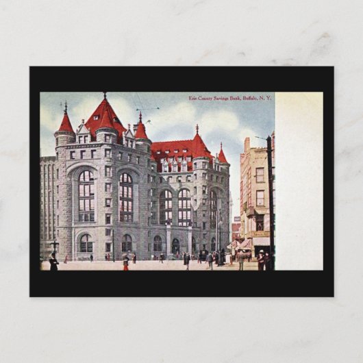 Oud Briefkaart - Spaarbank, Buffalo, NY (Voorkant)