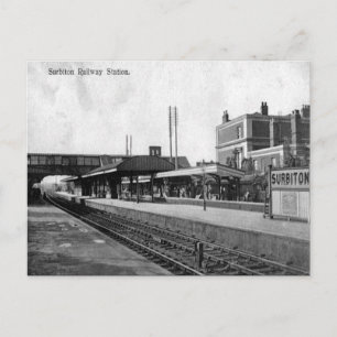 Oud Briefkaart - Spoorwegstation Surbiton