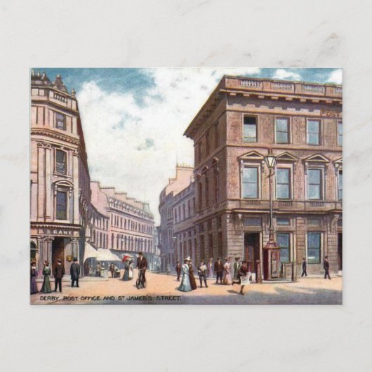 Oud Briefkaart - St James's St., Derby (Voorkant)