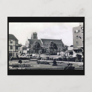 Oud Briefkaart - St Mary's Church, Swansea.