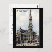 Oud Briefkaart - stadhuis Brussel (Voorkant / Achterkant)