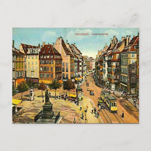 Oud Briefkaart - Straatsburg, Frankrijk (Voorkant)
