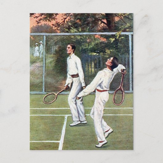 Oud Briefkaart - Tennis (Voorkant)
