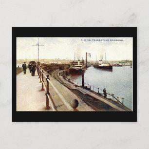 Oud Briefkaart - The Harbour, Folkestone, Kent