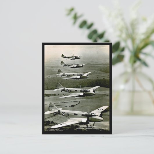 Oud Briefkaart — vliegsnelheid "Oxfords" — Trainer (Staand voorkant)