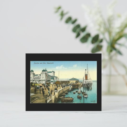 Oud Briefkaart, Weymouth, Dorset, in 1908 Briefkaart (Staand voorkant)