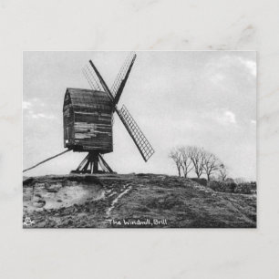 Oud Briefkaart - Windmolen, bril, eenden