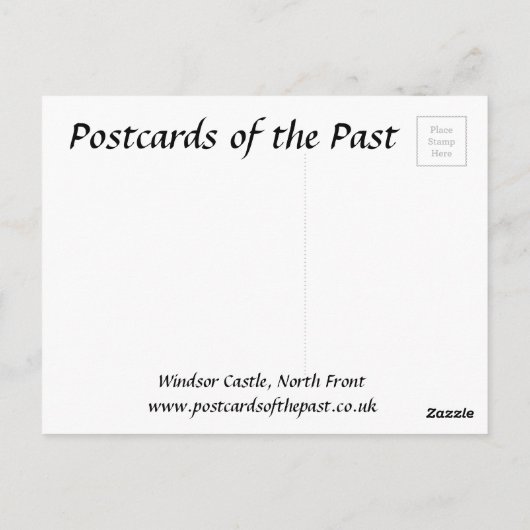 Oud Briefkaart - Windsor Castle, North Front (Achterkant)