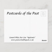 Oud Briefkaart - Witte ster "Aquitania" (Achterkant)