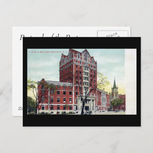 Oud Briefkaart - YMCA, Buffalo, NY (Voorkant / Achterkant)