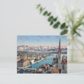 Oud Briefkaart - Zürich, Zwitserland (Staand voorkant)