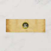 OUD BROWN PARCHMENT, GEM STONE, MONOGRAM grijs Mini Visitekaartje (Achterkant)