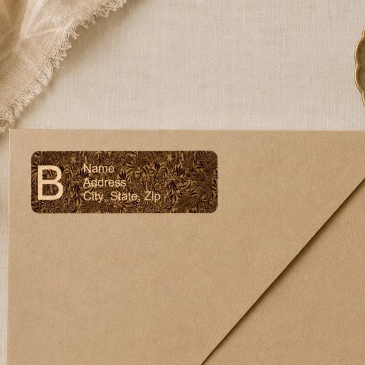 Oud Bruin Botanisch Monogram Etiket