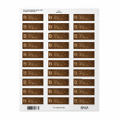 Oud Bruin Botanisch Monogram Etiket (Full Sheet)