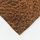 Oud bruin leder fleece deken (Hoek)